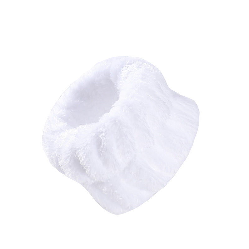 Solid Color Plush Wrist Strap Face Wash Flannel