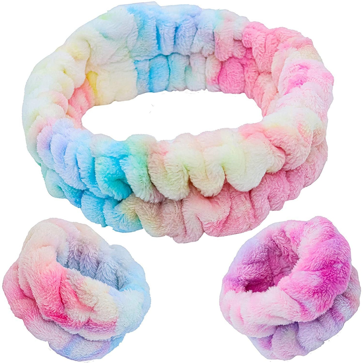 Solid Color Plush Wrist Strap Face Wash Flannel